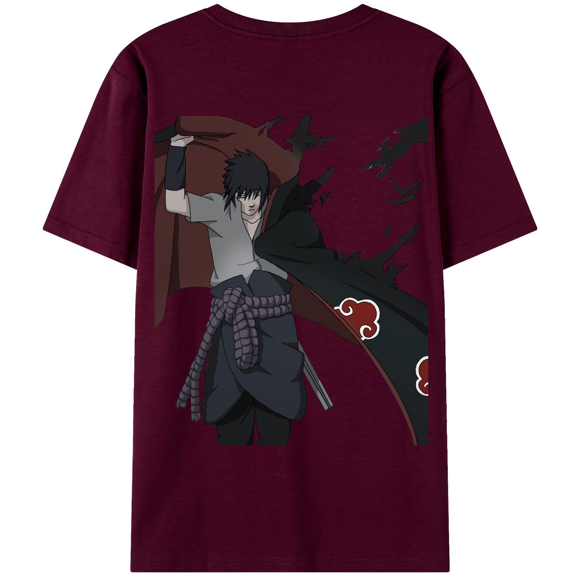 （画像用） NARUTO -ナルト- うちは サスケ Uchiha Sasuke レディース半袖Tシャツ(バックプリント)
